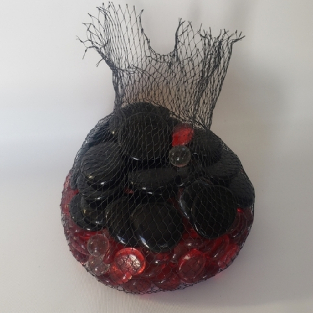 Black and Red Decorative Stones